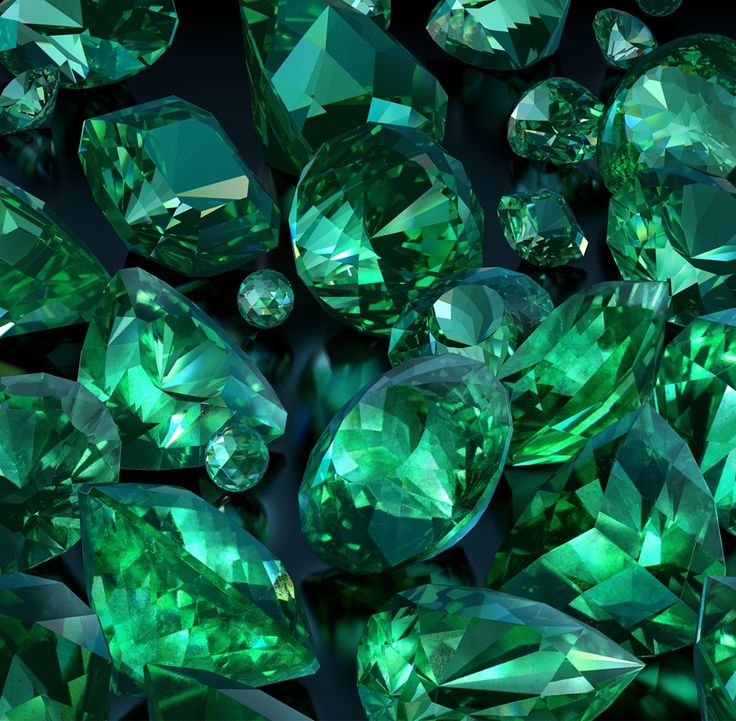 Green precious stones