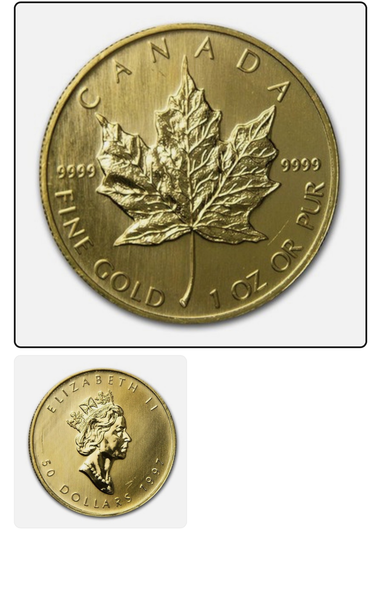 Canadian Gold Maple Leaf